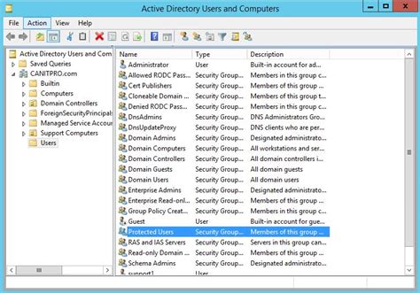 Active Directory Protected Users Security Group Technical Blog