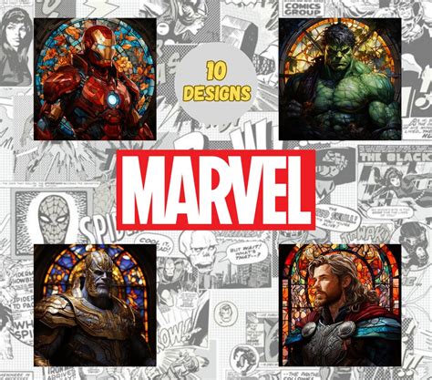 Stained Glass Avengers Avengers Png Avengers Tumbler Design Png