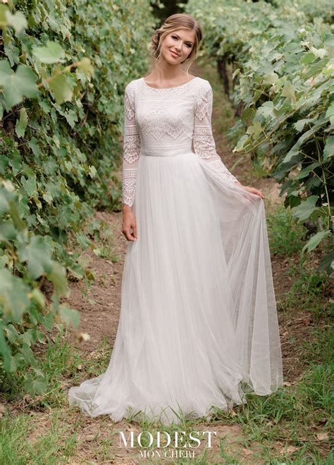 We understand our modest bride's needs and offer cute choices for bridesmaids. Modest Bridal by Mon Cheri TR11976 Dress - MadameBridal.com