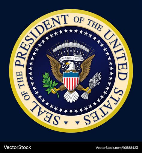 Us Presidential Seal Color Royalty Free Vector Image