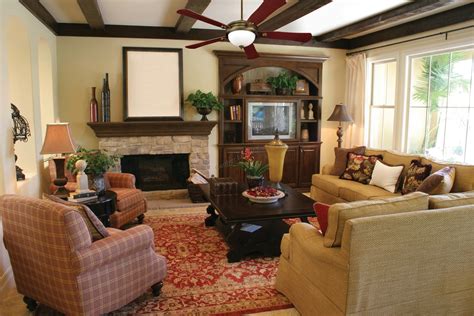 Rectangular Living Room With Fireplace Design Ideas