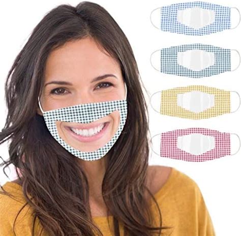 Amazon Com Futomcop Pcs Reusable Anti Dust Unisex Mouth Face Bandanas With Clear Window