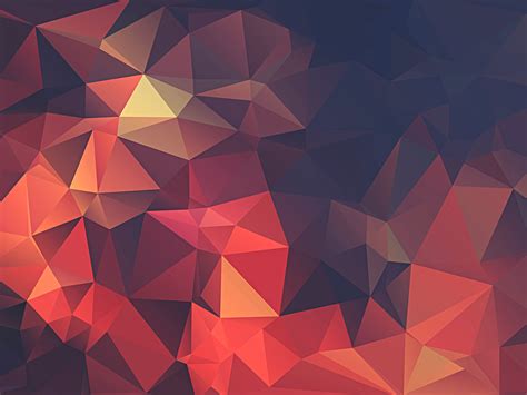 Minimalism Red Abstract Digital Art Artwork Low Poly