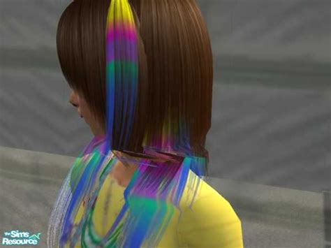 The Sims Resource Rainbow Hair