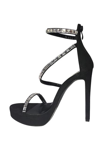 Sexy Black Heel Sandals Platform Wedding High Heel Shoes With