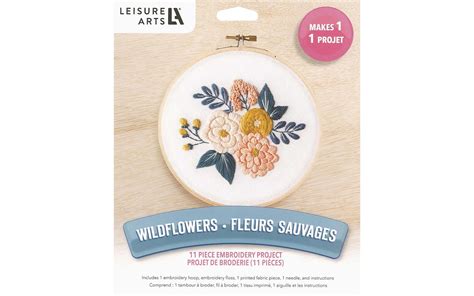 Leisure Arts Kit Embroidery 6 Wildflowers Michaels
