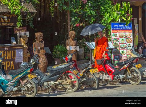 Main Street Luang Prabang Laos Stock Photo Alamy