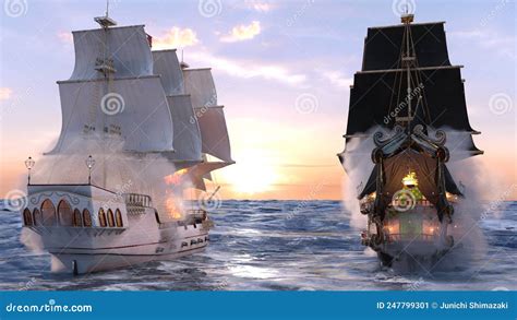 3d Rendering Of The Sailing Boats Stock Illustration Illustration Of
