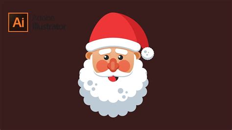 How To Draw A Flat Design Santa Claus In Adobe Illustrator
