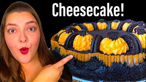 cookies and cream pumpkin cheesecake fall baking halloween treats adventures in yum youtube