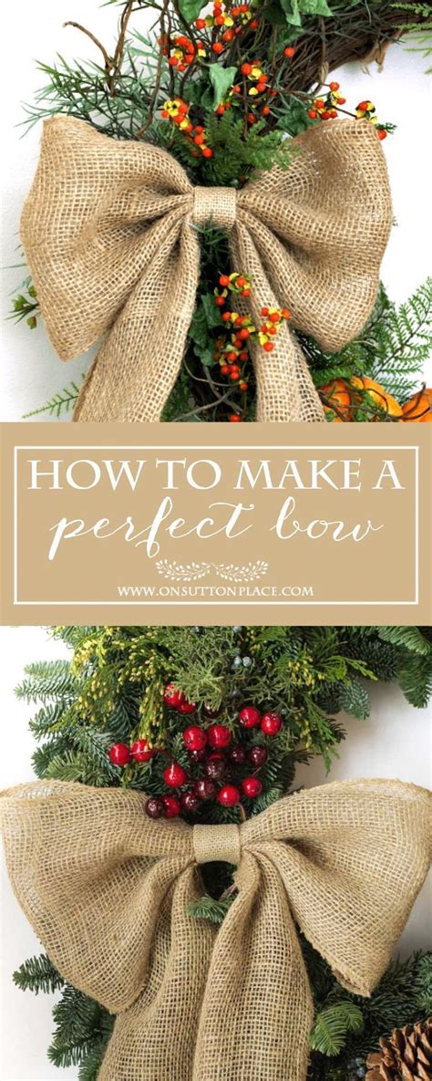 How To Make A Bow For A Wreath On Sutton Place Christmas Wreath