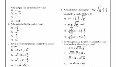 8th Grade Common Core Math Worksheets