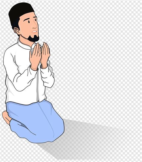 Gambar Ilustrasi Kartun Doa Ramadhan Muslim Kartun Muslimah Berdoa Png