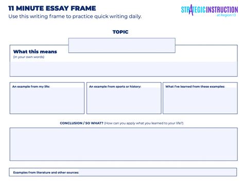 Writing Frames To Help You Practice Writing In All Subject Areas