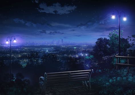 Scene Anime Night Wallpapers Wallpaper Cave