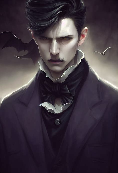 Artstation Male Vampire Elegant Style 3 Artworks