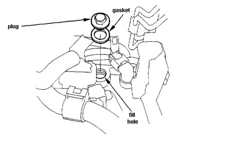 2004 Honda Odyssey Transmission Fluid Fill Plug