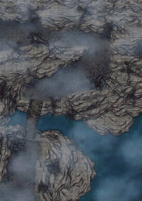 X Spooky Cliffs On A Mountain With A River Battlemap Battlemaps