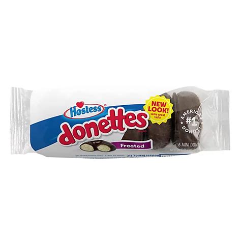Hostess Donettes Frosted Chocolate Mini Donuts Single Serve