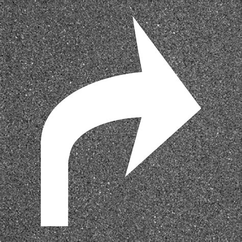 Right Turn Only Pavement Marking Symbol Stop