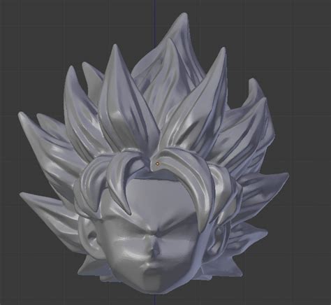 Stl File Goku Super Saiyan Head・3d Printer Design To Download・cults