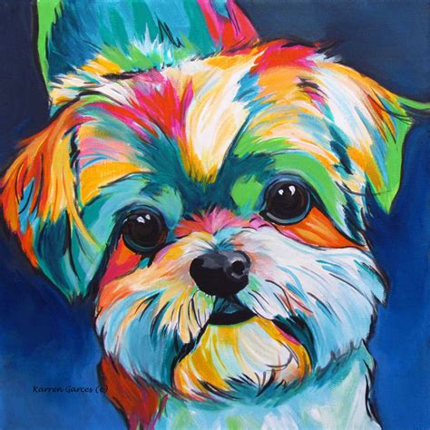 Pin By Tania Mcgurgan On Animals Colorful Dog Paintings Dog Pop Art
