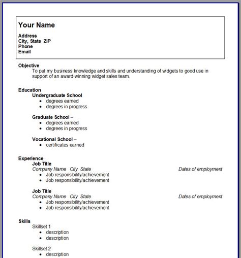 college student resume template open resume templates