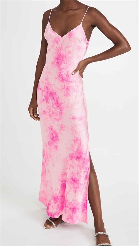 Womens Tie Dye Long Slip Dress Aa Sourcing Ltd