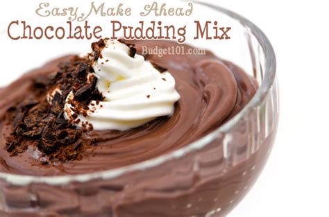 Make Your Own Chocolate Pudding Mix Homemade Instant Pudding Mix
