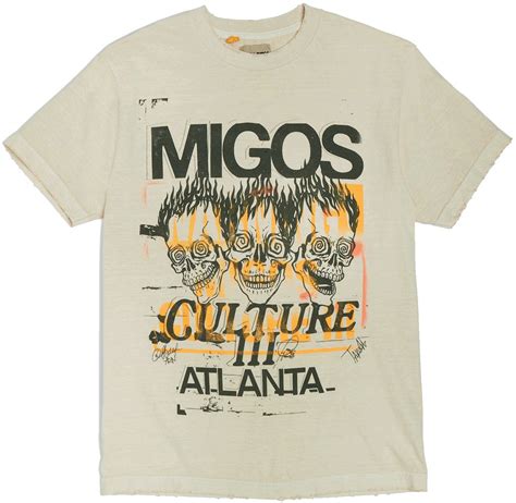 Migos X Gallery Dept For Culture Iii Three Skulls T Shirt Natural Ss21
