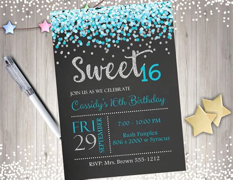 Sweet 16 Invitation 15 Examples Format Pdf Examples