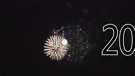 2014 Happy New Year Animation With Fireworks Display In