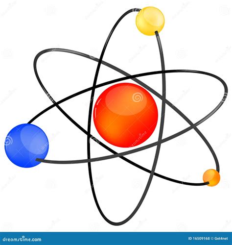 Atom Icon Neon Light Atomic Neutron Atom Blue Color Nuclear Atom 3d