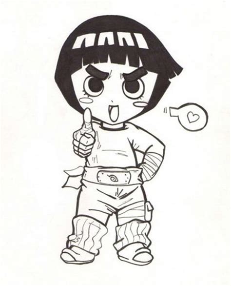 Desenhos Do Rock Lee Para Imprimir E Colorir Pintar