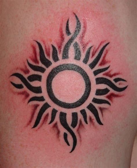 22 Awesome Tribal Sun Tattoo