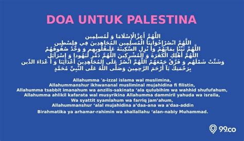 Doa Untuk Palestina Bahasa Arab Latin Dan Artinya