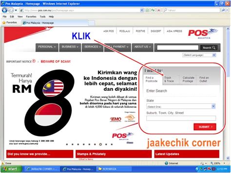 Track and trace your package/parcel/shipment online. INA MIMI BEAUTY: cara track and trace pos laju