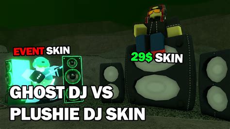 Ghost Dj Vs Plushie Dj Skin Tower Defense Simulator Roblox Youtube