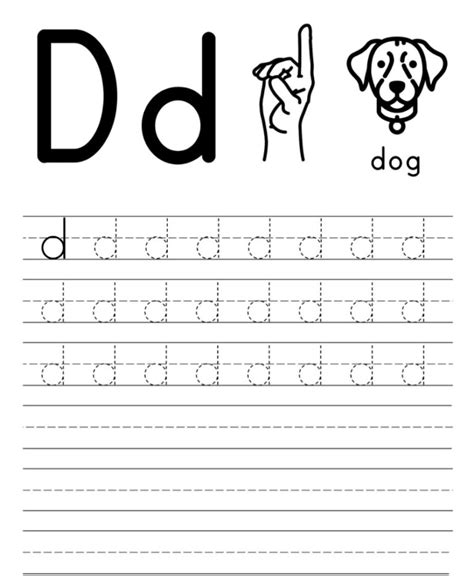 Tracing Letter D Free Printables Printable Jd
