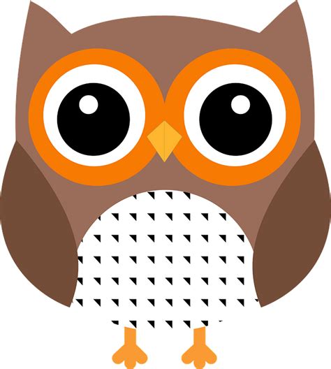 Brown Owl With Orange Eye Rings Clipart Free Download Transparent Png