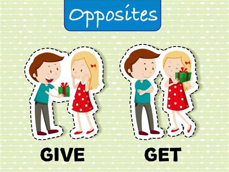Opposite Words For Give And Get 300543 Vector Art At Vecteezy