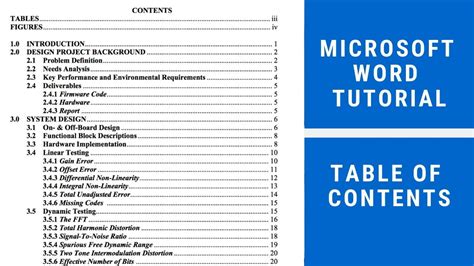 Mla Table Of Contents Example Spgagas