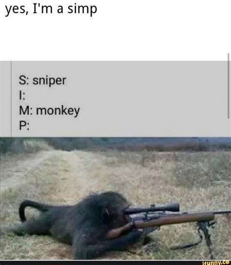 Yes Im A Simp S Sniper M Monkey Ifunny