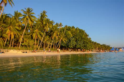 Famous White Beach On Boracay Island Philippines Editorial Photo