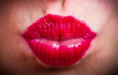 Beautiful Red Lips Giving Kiss Stock Image Image 37157853