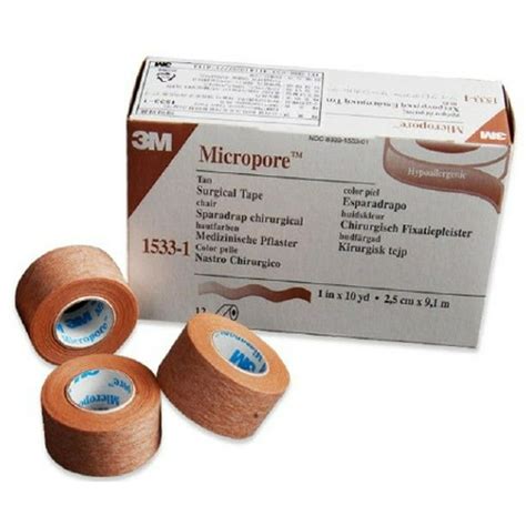 Medical Tape 3m Micropore Skin Friendly Paper 1 Inch X 10 Yards