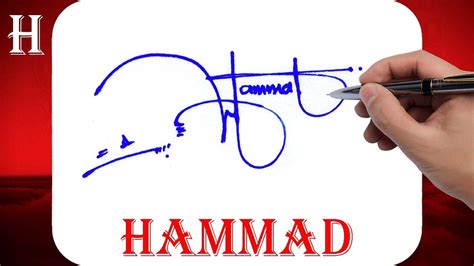 Hammad Name Signature Style H Signature Style Signature Style Of My