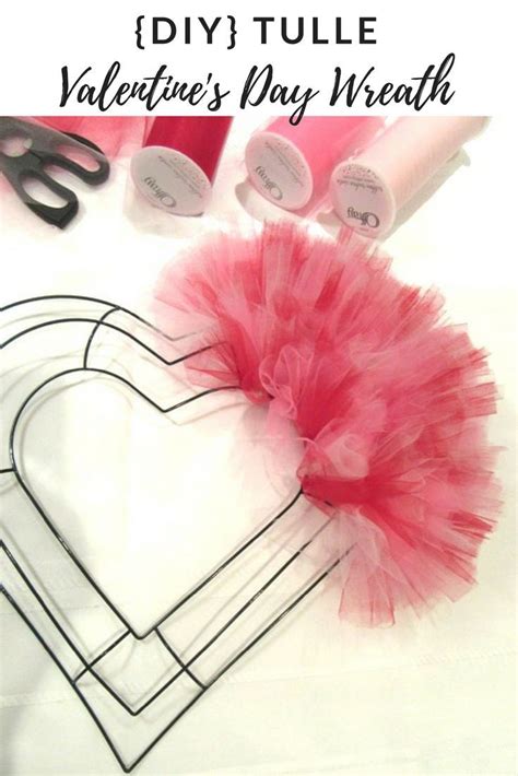 Make Your Own Valentines Day Tulle Wreath Diy With Images