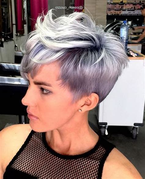 When it comes to short haircuts for thick hair, styling is very easy, but it requires upkeep at the salon. 20 Photo of Gray Pixie Hairstyles For Thick Hair