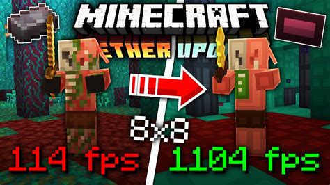 Best Fps Boost 8x8 Texture Pack For Minecraft 116 Nether Update Youtube